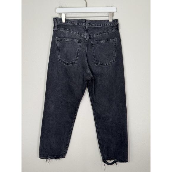 Agolde 90's Crop Jeans Mid Rise Loose Bound Straight Leg Button Fly, 28 - Picture 6 of 11